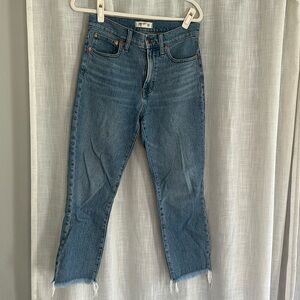 Madewell The Perfect Vintage Medium Wash Raw Hem 27 petite